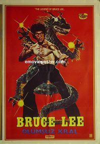 t394 GOODBYE BRUCE LEE Turkish movie poster '75 Bruce Le
