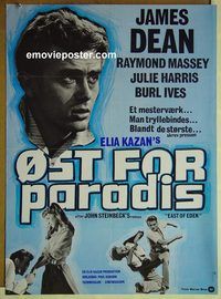 v529 EAST OF EDEN Danish movie poster R70s James Dean, Harris