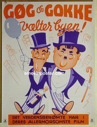 v575 VALTER BYEN Danish movie poster '60s Laurel & Hardy