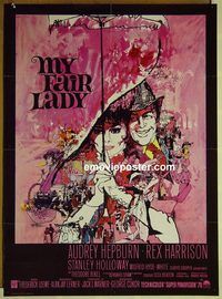v548 MY FAIR LADY Danish movie poster '64 Audrey Hepburn, Harrison