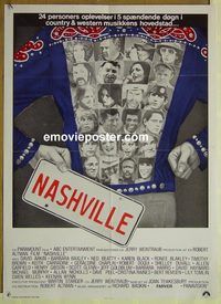 v549 NASHVILLE Danish movie poster '75 Robert Altman, Carradine