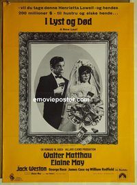 v550 NEW LEAF Danish movie poster '71 Walter Matthau, Elaine May