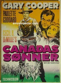 v552 NORTH WEST MOUNTED POLICE Danish movie poster R58 Cecil DeMille