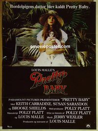 v557 PRETTY BABY Danish movie poster '78 Brooke Shields. Sarandon