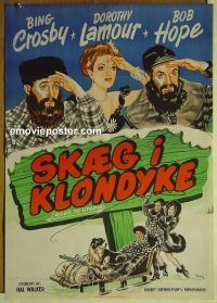 v561 ROAD TO UTOPIA Danish movie poster '46 Crosby, Hope