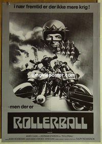 v562 ROLLERBALL Danish movie poster '75 James Caan, Houseman
