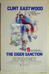 v010 EIGER SANCTION one-sheet movie poster '75 Clint Eastwood