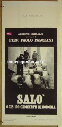 v587 120 DAYS OF SODOM Italian locandina movie poster '75 Pasolini