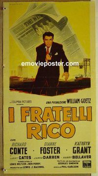 v606 BROTHERS RICO Italian locandina movie poster '57 Richard Conte