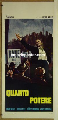 v609 CITIZEN KANE Italian locandina movie poster R66 Orson Welles