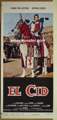 v618 EL CID Italian locandina movie poster R70s Charlton Heston, Loren