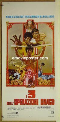 v619 ENTER THE DRAGON Italian locandina movie poster R70s Bruce Lee!