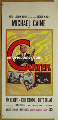 v624 GET CARTER Italian locandina movie poster '71 Caine, Ekland