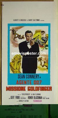 v626 GOLDFINGER Italian locandina movie poster R80s Sean Connery as James Bond
