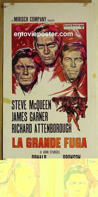 v628 GREAT ESCAPE Italian locandina movie poster R60s McQueen, Bronson