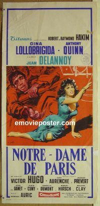 v632 HUNCHBACK OF NOTRE DAME Italian locandina movie poster '57