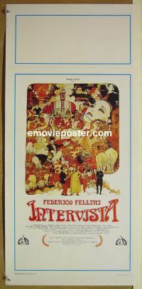 v634 INTERVISTA Italian locandina movie poster '87 Federico Fellini