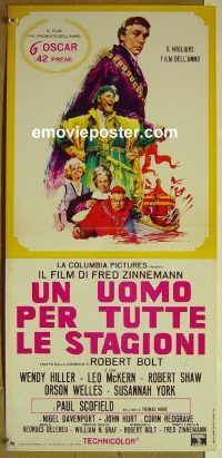 v643 MAN FOR ALL SEASONS Italian locandina movie poster '67 Scofield
