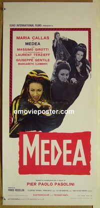 v645 MEDEA Italian locandina movie poster '69 Pasolini, Callas