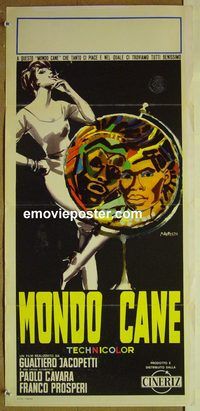 v649 MONDO CANE Italian locandina movie poster '62 human oddities!