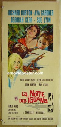 v650 NIGHT OF THE IGUANA Italian locandina movie poster '64 Burton