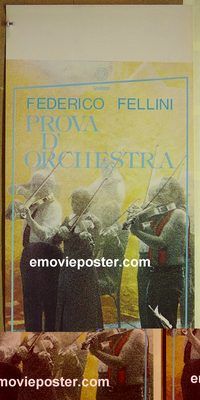 v653 ORCHESTRA REHEARSAL Italian locandina movie poster '79 Fellini