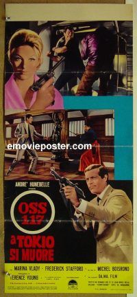 v655 OSS 117 TERROR IN TOKYO Italian locandina movie poster '66