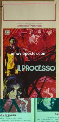 v679 TRIAL Italian locandina movie poster '63 A. Perkins, O. Welles