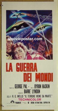v684 WAR OF THE WORLDS Italian locandina movie poster R70s Gene Barry