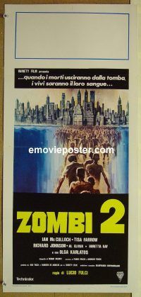 v690 ZOMBI 2 Italian locandina movie poster '79 Lucio Fulci, Farrow