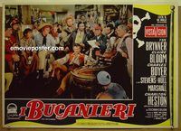 v696 BUCCANEER Italian photobusta movie poster '58 Brynner, Bloom