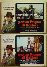 v715 FISTFUL OF DOLLARS 2 Italian photobusta movie posters R70s Eastwood