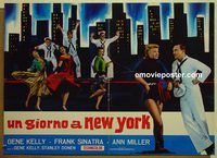 v782 ON THE TOWN Italian 27x37 movie poster R64 Kelly, Sinatra