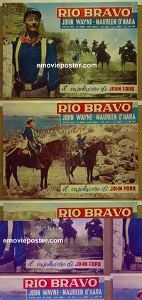 v754 RIO BRAVO 3 Italian photobusta movie posters '59 John Wayne