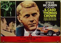 v766 THOMAS CROWN AFFAIR Italian photobusta movie poster '68 McQueen