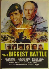 v800 BIGGEST BATTLE Pakistani movie poster '77 Henry Fonda, S. Eggar