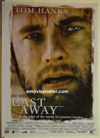 v813 CAST AWAY Pakistani movie poster '00 Tom Hanks, Robert Zemeckis