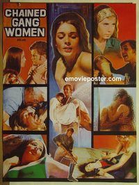 v814 CHAIN GANG WOMEN Pakistani movie poster '71 grade Z classic!
