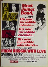 v856 FROM RUSSIA WITH LOVE style B Pakistani movie poster R70s Bond