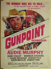 v865 GUNPOINT Pakistani movie poster '66 Audie Murphy