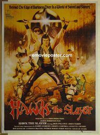 v870 HAWK THE SLAYER Pakistani movie poster '80 Jack Palance, Terry