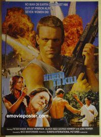 v878 HIRED TO KILL Pakistani movie poster '92 Brian Thompson