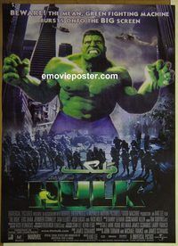 v880 HULK Pakistani movie poster '03 Ang Lee, Eric Bana, Stan Lee