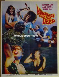 v881 HUMANOIDS FROM THE DEEP Pakistani movie poster '80 classic!