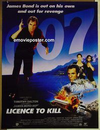 v910 LICENCE TO KILL style B Pakistani movie poster '89 Dalton as Bond