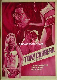 v913 MAGNIFICENT TONY CARRERAS Pakistani movie poster '68 Hunter