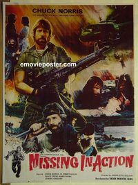 v925 MISSING IN ACTION Pakistani movie poster '84 Chuck Norris