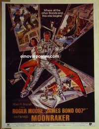 v928 MOONRAKER style A Pakistani movie poster '79 Moore as James Bond