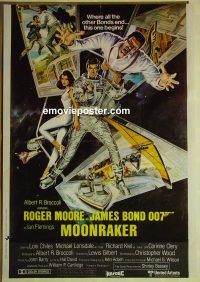 v929 MOONRAKER style B Pakistani movie poster '79 Moore as James Bond