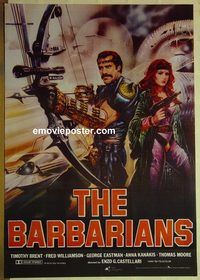 v932 NEW BARBARIANS Pakistani movie poster '82 Brent, Williamson